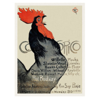 Obrazová reprodukce Cocorico, Vintage Rooster (French Chicken Poster) - Théophile Steinlen, (30 