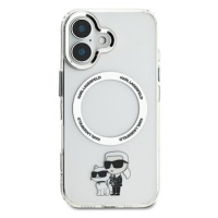 Karl Lagerfeld IML Karl and Choupette MagSafe Zadní Kryt pro iPhone 16 Plus Transparent