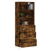 vidaXL Skříň highboard kouřový dub 69,5 x 34 x 180 cm kompozitní dřevo