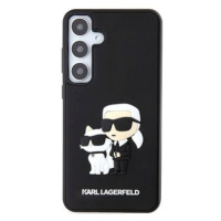 Karl Lagerfeld 3D Rubber Karl and Choupette Zadní Kryt pro Samsung Galaxy S24+ Black