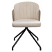 KARE Design Béžová polstrovaná otočná židle Hojas