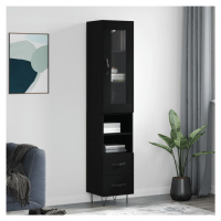 vidaXL Skříň highboard černá 34,5 x 34 x 180 cm kompozitní dřevo