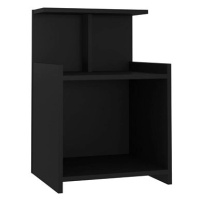 SHUMEE Noční stolek černý 40 × 35 × 60 cm dřevotříska, 806177