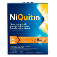 NIQUITIN CLEAR 14MG/24H, 7 transdermálních náplastí