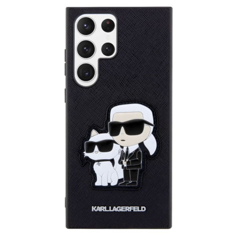 Karl Lagerfeld PU Saffiano Karl and Choupette NFT kryt pro Samsung Galaxy S23 Ultra černý