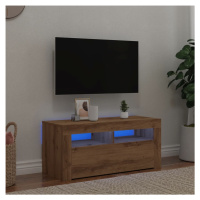 vidaXL TV stolek s LED dub artisan 90 x 35 x 40 cm kompozitní dřevo