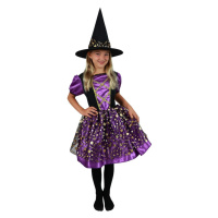 RAPPA Dětský kostým čarodějnice fialovo-černá (M) e-obal