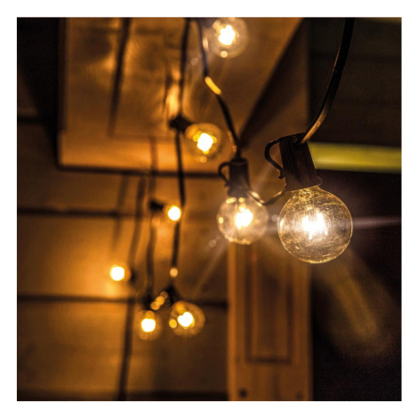 Brilagi - LED Venkovní dekorační řetěz GIRLANDA 18xE12 13m černá IP44 teplá bílá WO794-1-B-OEM4