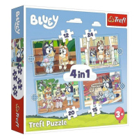 Puzzle Bluey a její svět 4v1 (12,15,20,24 dílků)