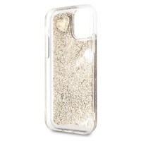 Guess Glitter Hearts Zadní kryt GUHCN61GLHFLGO pro Apple iPhone 11 gold