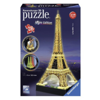 Ravensburger 12579 puzzle 3d eiffelova věž svítící, noční edice, 216 dílků