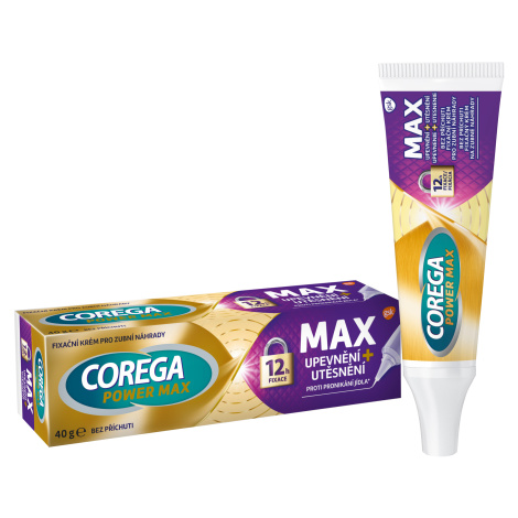 Fixační krém Corega Max Upevnění + Utěsnění pro pevnou fixaci zubní náhrady, 40g