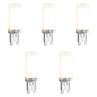 Set van 5 G9 3-staps dimbare LED lampen opaal 4.5W 500 lm 4000K