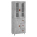 vidaXL Skříň highboard betonově šedá 69,5x34x180 cm kompozitní dřevo