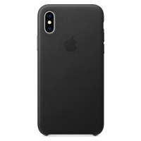 Kožené pouzdro Leather Case pro Apple iPhone XS Max, black