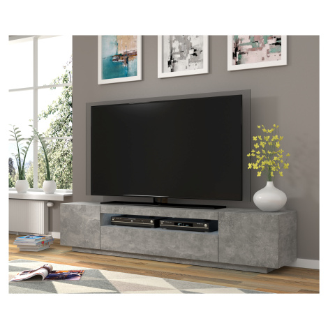 ARTBm TV stolek AURA 200 | beton Variant: bez LED osvětlení
