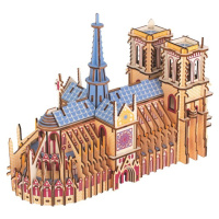 Woodcraft construction kit Dřevěné 3D puzzle Katedrála Notre-Dame