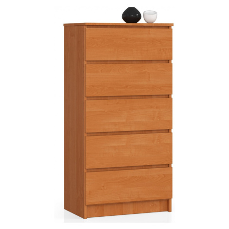 Ak furniture Komoda Kuba 60 cm - 5 šuplíků olše