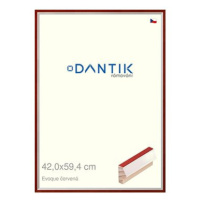 DANTIK rámeček 42 × 59,4, EVOQUE červený plexi čiré