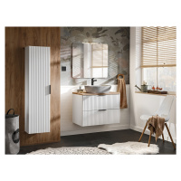 Comad Koupelnová sestava Casad 80 cm s umyvadlem, skříňkami a zrcadlem bílá/dub wotan