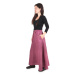 Lněná dámská dlouhá sukně - fialová, velikost M