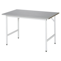 RAU Pracovní stůl, výškově přestavitelný, 800 - 850 mm, deska z ušlechtilé oceli, š x h 1250 x 8