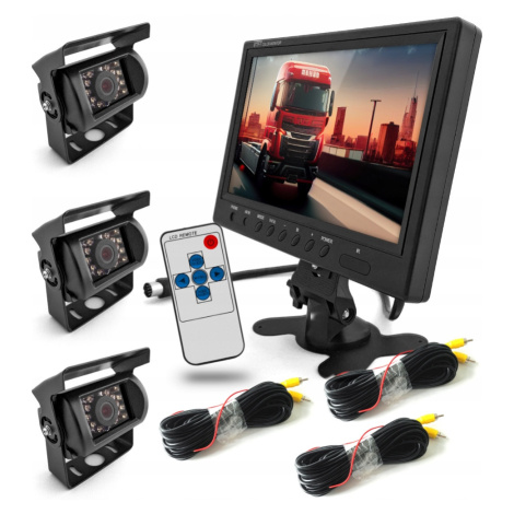 3x couvací kamera Monitor 9 Palců Bus Tir Diody Ir