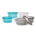 Bo Jungle Misky s víčky Bowls Blue/White/Grey 300 ml (6 ks)