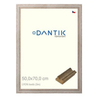 DANTIK rámeček 50 × 70, LYON šedý plexi čiré