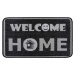 Antracitově šedá rohožka Hanse Home Weave Smiley Welcome, 50 x 80 cm