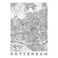 Mapa Rotterdam, Hubert Roguski, (30 x 40 cm)