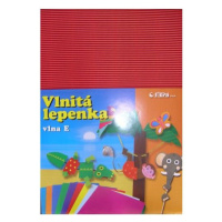 Vlnitý papír 260g - 34,5 × 24,5 cm - 10 listů - červená