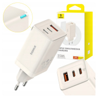 Baseus Síťová nabíječka Gan 5 2xUSB Typu C 1xUSB Qc 65W Rychlé nabíjení