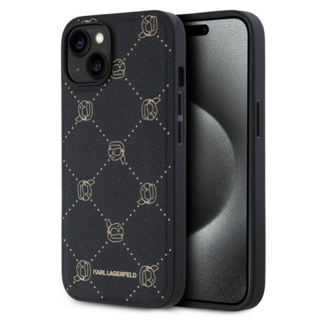 Karl Lagerfeld PU Karl Heads Pattern Magsafe zadní kryt iPhone 14 černý