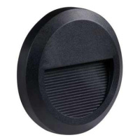 Svítidlo fasádní LED Step Light Round Black 2W, 230V Teplá bílá