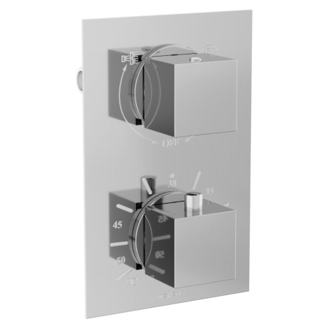 MEXEN Cube termostatická baterie sprcha/vana 2-output chrom 77502-00