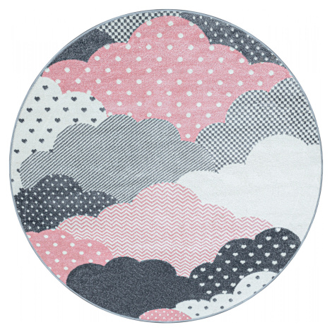 Ayyildiz koberce Dětský kusový koberec Bambi 820 pink kruh - 160x160 (průměr) kruh cm