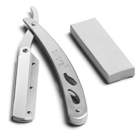 ​Shaving Knife Safety - kovová břitva na vyměnitelné žiletky, poloviční čepel velikost žiletky L