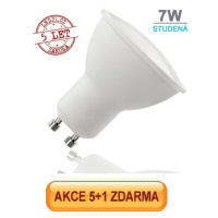 LED žárovka 7W GU10 500lm STUDENÁ, 5+1 ZDARMA