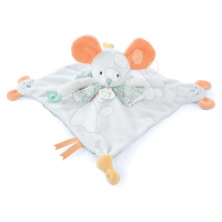 Plyšová myška na mazlení a loutkové divadlo Mouse Finger Puppet Doudou et Compagnie bílá 30 cm o