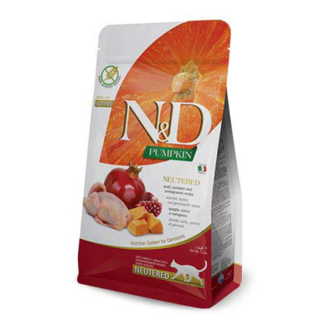 N & D GF Pumpkin CAT NEUTERED Quail & Pomegranate 1,5kg N&D