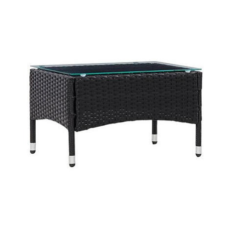 Konferenční stolek černý 60 x 40 x 36 cm polyratan SHUMEE
