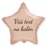Personal Fóliový balón s textem - Růžovozlatá hvězda 45 cm