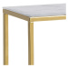 Actona Konzolový stolek Alisma mramor bílý/zlatý