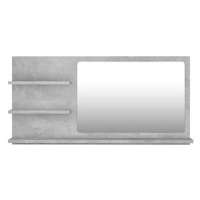 Koupelnové zrcadlo betonově šedé 90×10,5×45 cm dřevotříska 805019