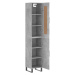 vidaXL Skříň highboard betonově šedá 34,5x34x180 cm kompozitní dřevo