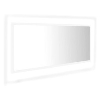 Shumee LED koupelnové zrcadlo bílé 100 × 8,5 × 37 cm dřevotříska