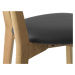 Furniria Designová barová židle Kian přírodní - černá - Skladem