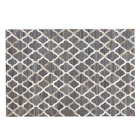 Kožený koberec v šedé a béžové barvě 160 x 230 cm ROLUNAY , 238077