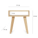 Benlemi Zaoblený dřevěný noční stolek na nožkách LUNA FLO Zvolte kvalitu dřeva: 2. Kombinace dub